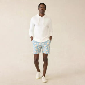 Faherty Organic Cotton Slub Hoodie White 2XL